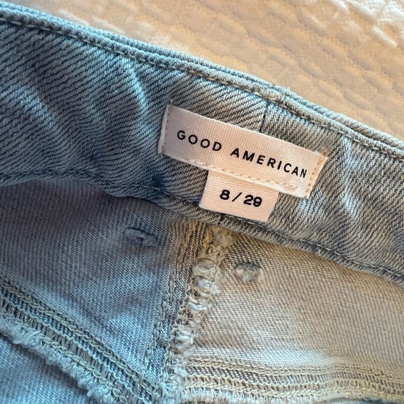 Good American INDIGO145 Women's Good Legs Raw Hem Cigarette Jeans - Picture 15 of 16